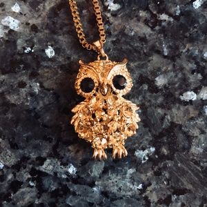 Gold Owl Necklace